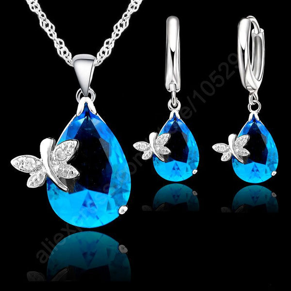 Fine Water Drop Austrian Crystal Jewelry Sets For Women