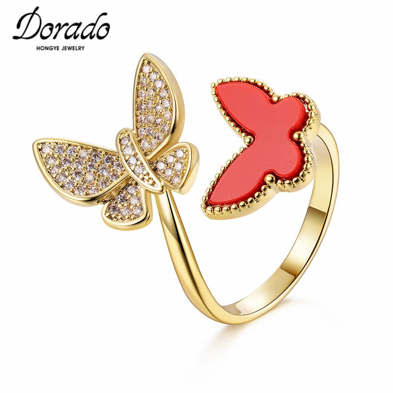 Dorado Adjustable Butterfly Ring for Women