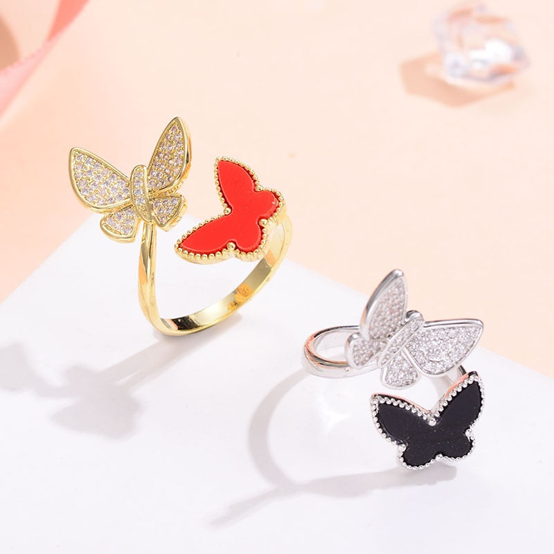 Dorado Adjustable Butterfly Ring for Women