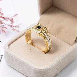 Male Fashion TRENDY Gold Band Ring