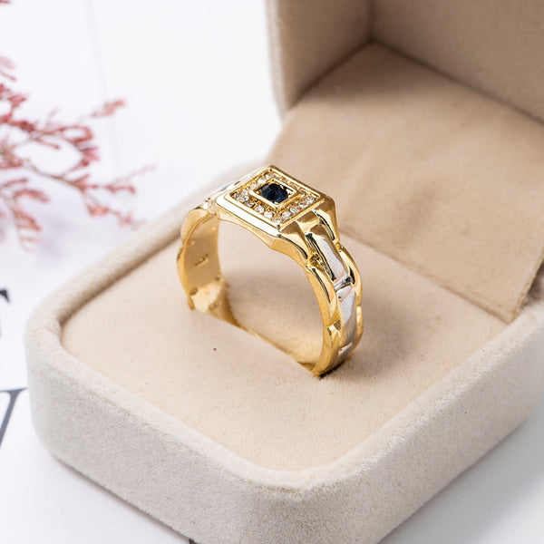 Male Fashion TRENDY Gold Band Ring