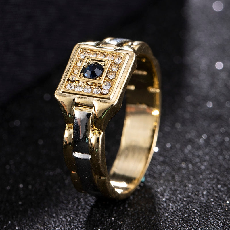 Male Fashion TRENDY Gold Band Ring