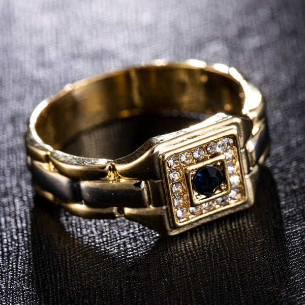 Male Fashion TRENDY Gold Band Ring