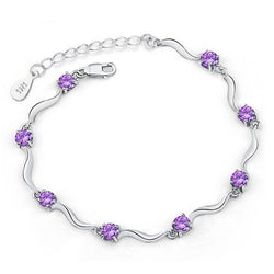 Sterling Silver Crystal Bracelets for Women