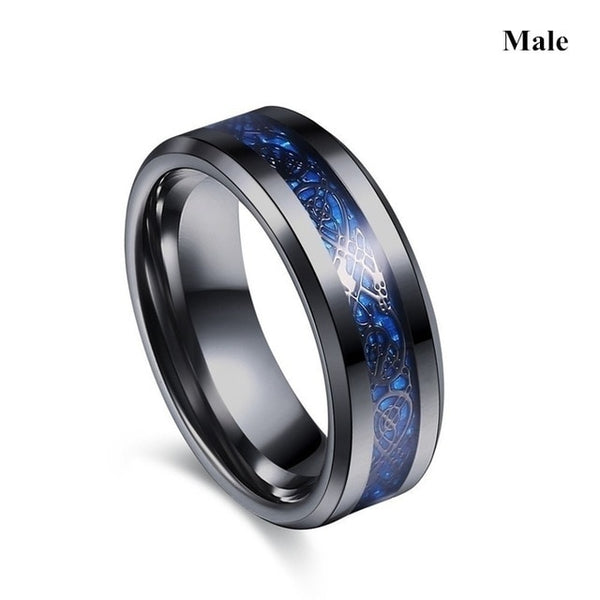 Couple Romantic Ring Fashion wedding Black Heart Cubic Zirconia Ring Set for Womens and  Mens