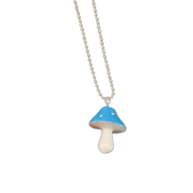 Fashion Color Mushroom Pearl Necklace Pendant for Women