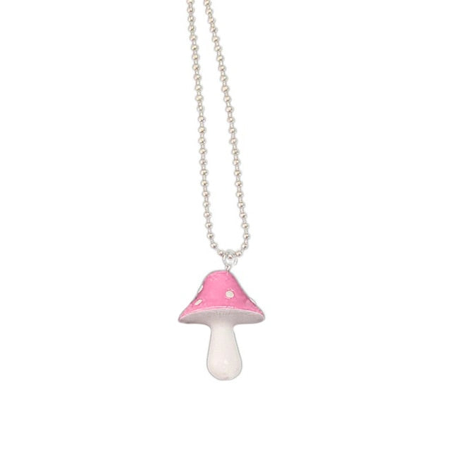 Fashion Color Mushroom Pearl Necklace Pendant for Women