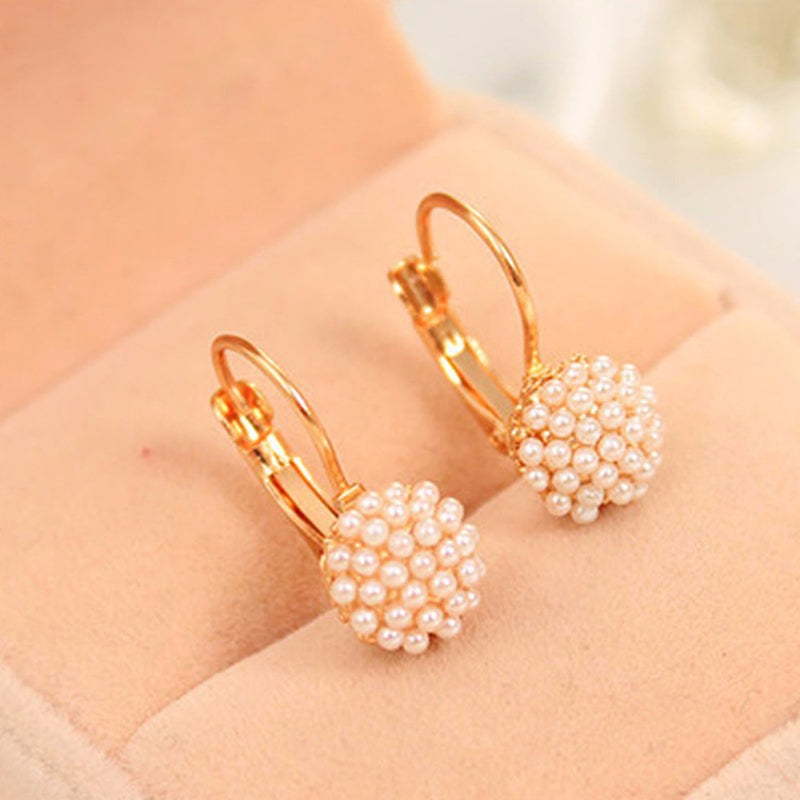 New Fashion Elegant simulation Pearl Beads Stud Earring